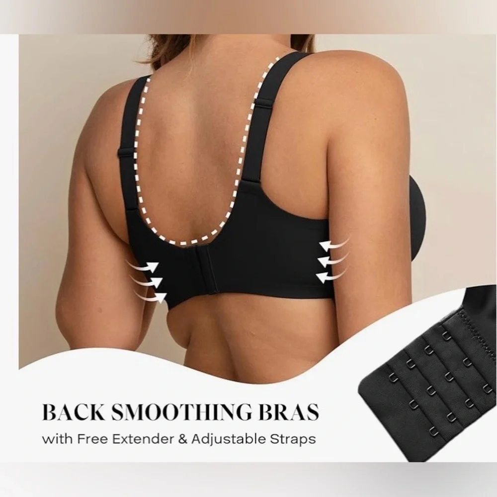 3X.  COMFELIE WIRE FREE COMFORT SEAMLESS FULL COVERAGE BRA - Picture 4 of 9